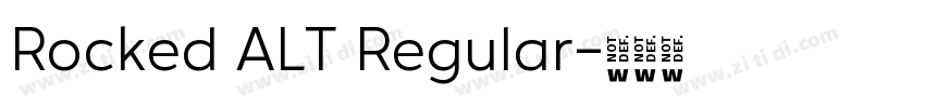 Rocked ALT Regular字体转换